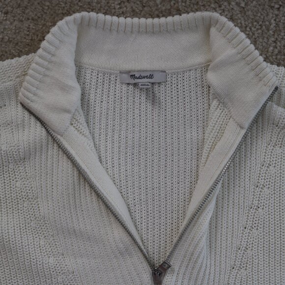 Madewell Cream V-Neck Sweater - Picture 3 of 4